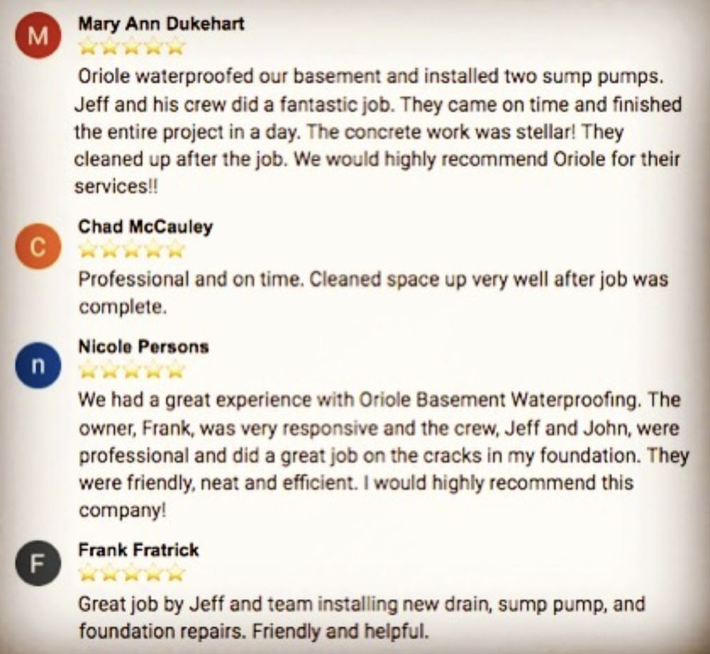 Photo of Oriole Basement Waterproofing