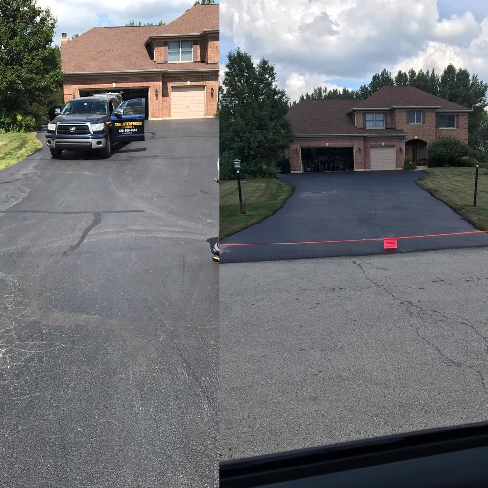 Photo of Tan drive way sealcoating