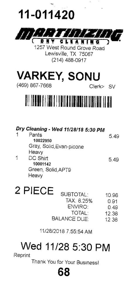 Photo of Martinizing Dry Cleaning