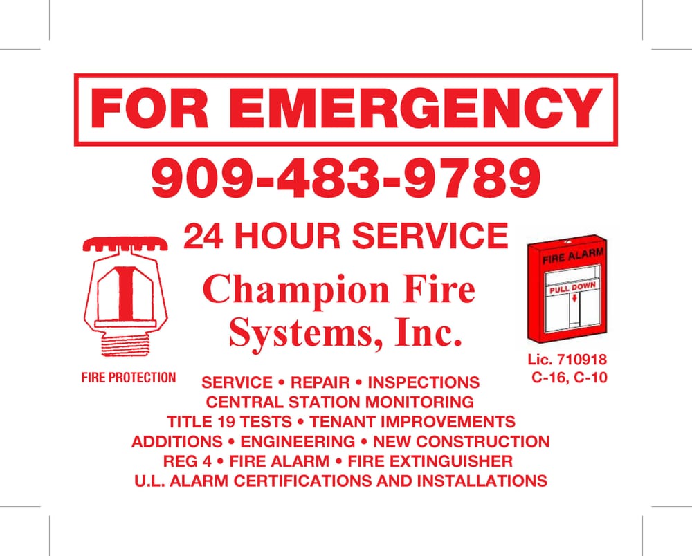 Photo of Champion Fire Systems