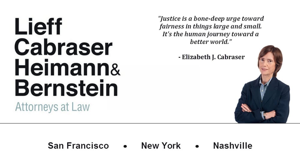 Photo of Lieff Cabraser Heimann & Bernstein a strong, principled sense of social responsibility