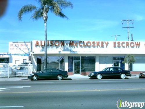 Photo of Allison-McCloskey Escrow Company the oldest Independent Escrow Company License