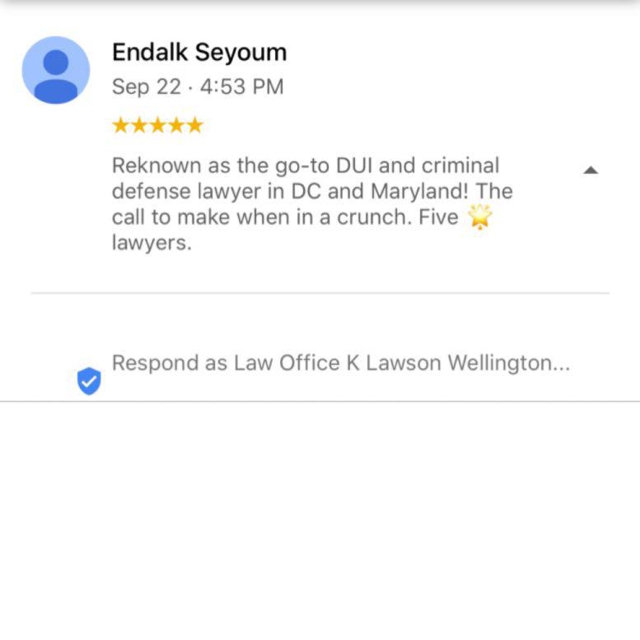 Photo of Law Office K Lawson Wellington DUI or OWI in Washington