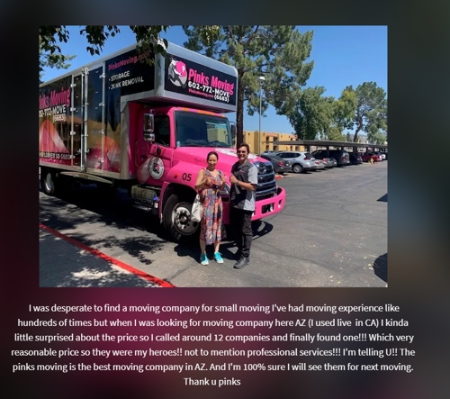 Photo of Pink's Moving & Storage locally family owned and operated moving company