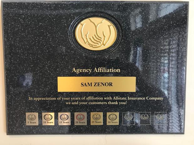 Photo of Sam Zenor: Allstate Insurance an Allstate agent for 34 years