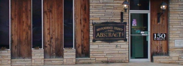 Photo of Independence County Abstract Company searching titles and closing real estate sales and loans