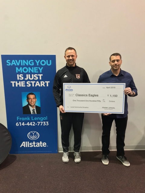 Photo of Frank A Lengal Jr: Allstate Insurance attending the university's sporting events