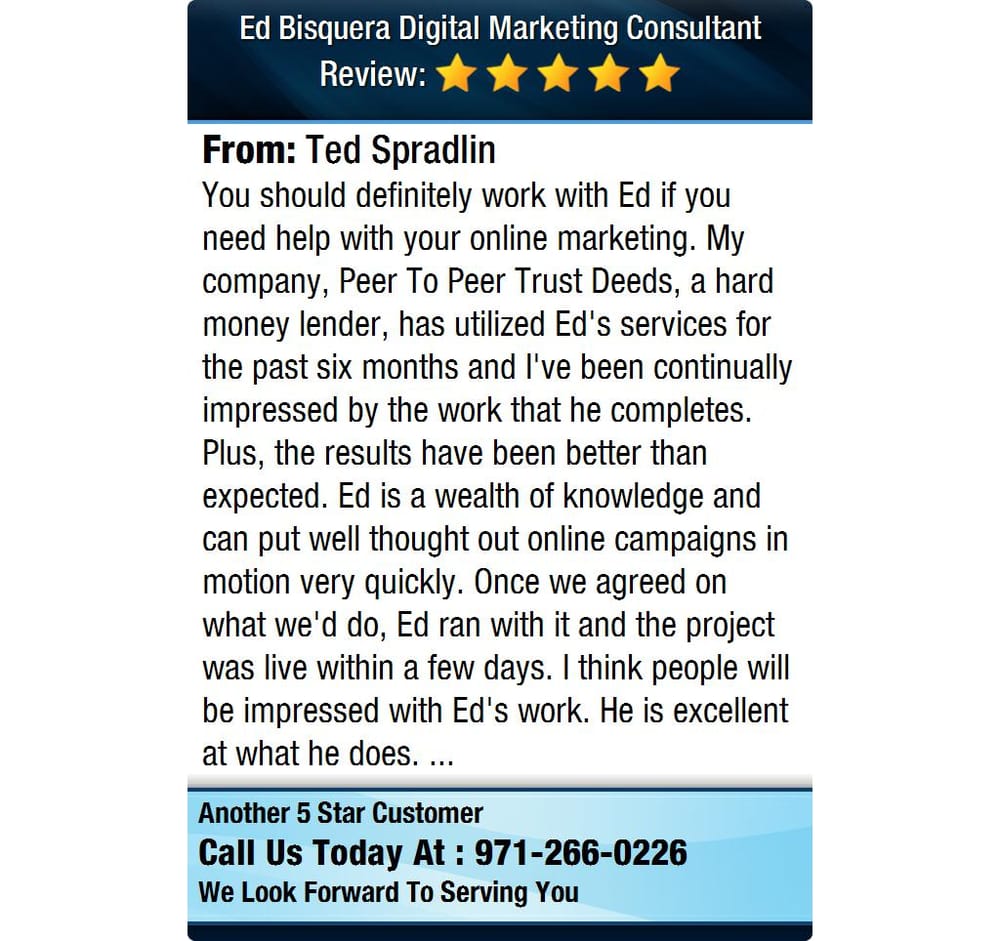 Photo of Ed Bisquera Digital Marketing Consultant