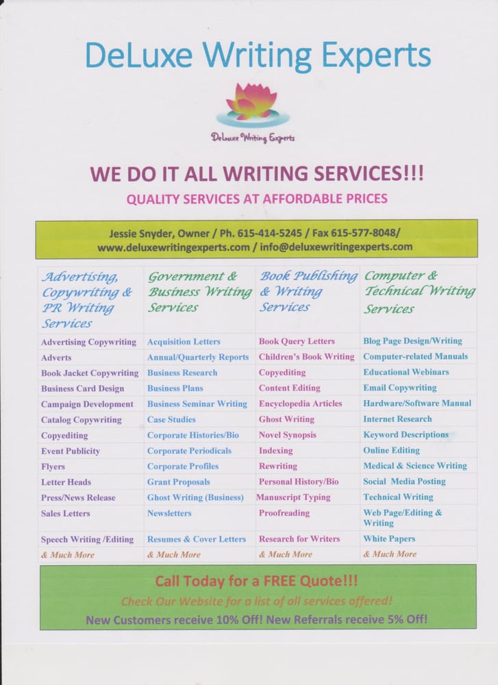 Photo of DeLuxe Writing Experts