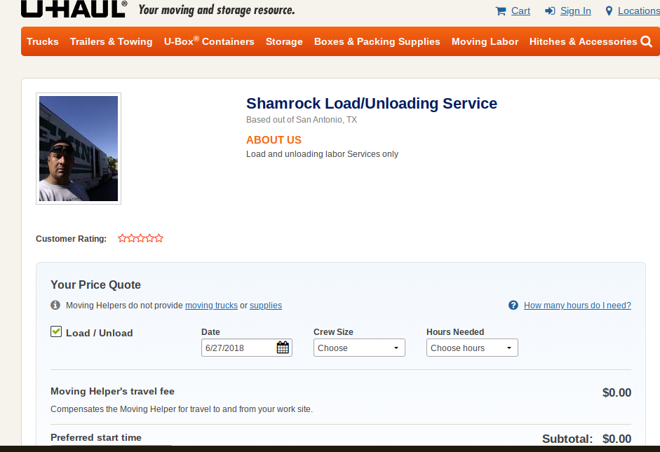 Photo of Shamrock load/unloading Services