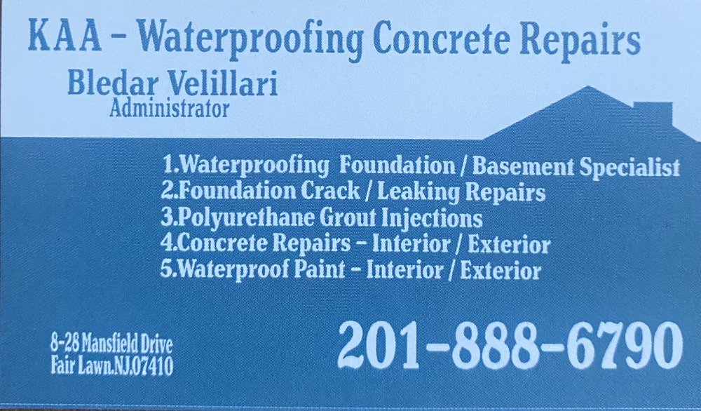 Photo of KAA-Waterproofing Concrete Repairs