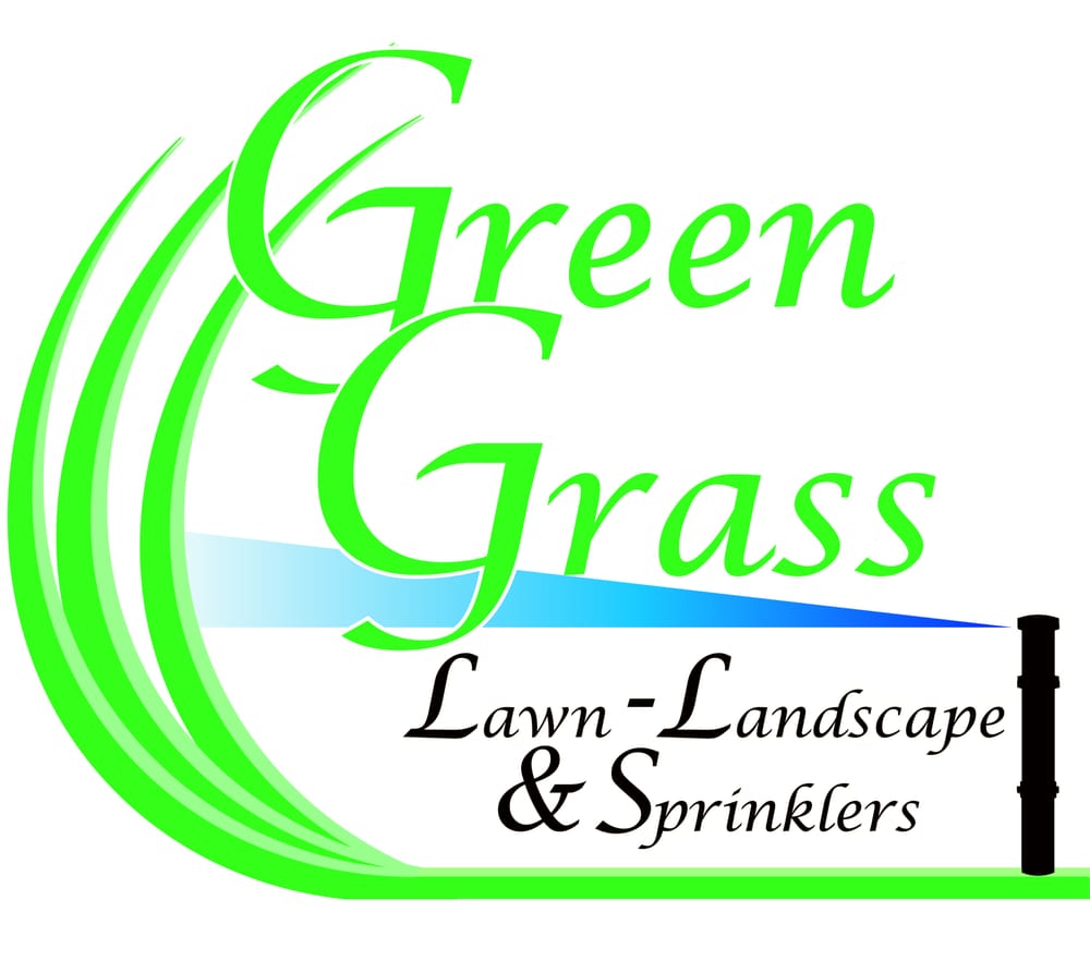 Photo of Green Grass Lawn & Sprinklers