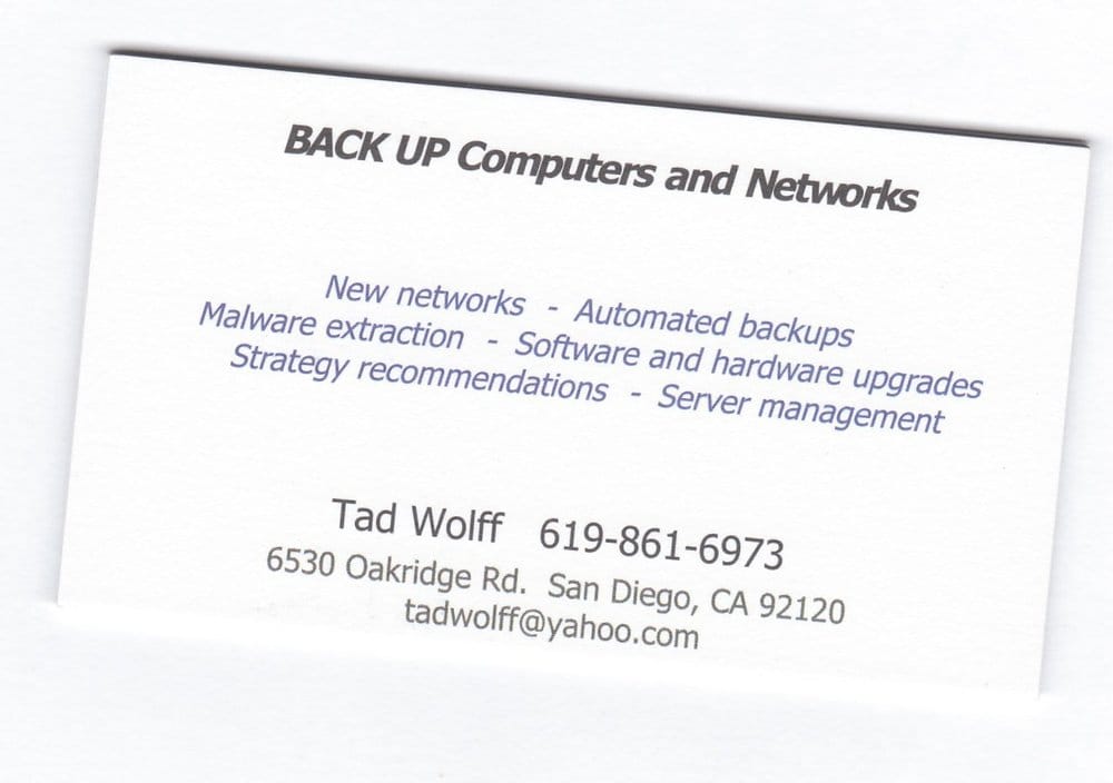 Photo of Back UP Computers