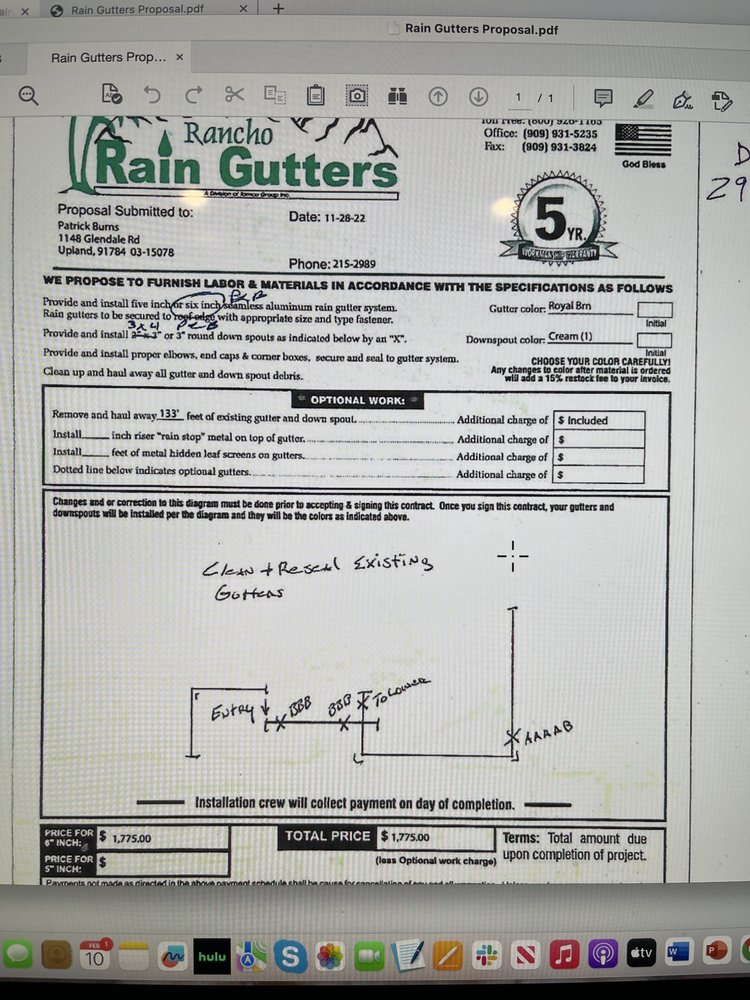 Photo of Rancho Rain Gutters