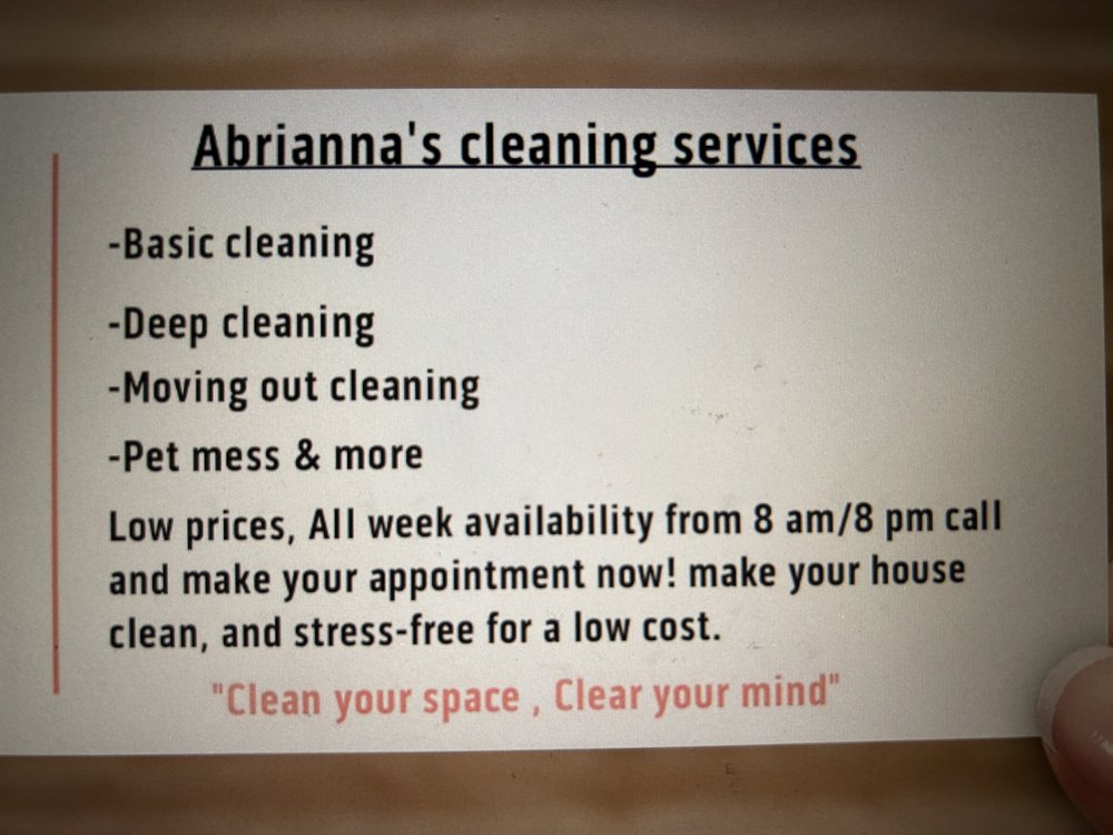 Photo of Abrianna's cleaning services