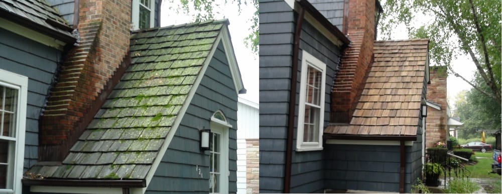 Photo of Cedar Shakes Roof Cleaning