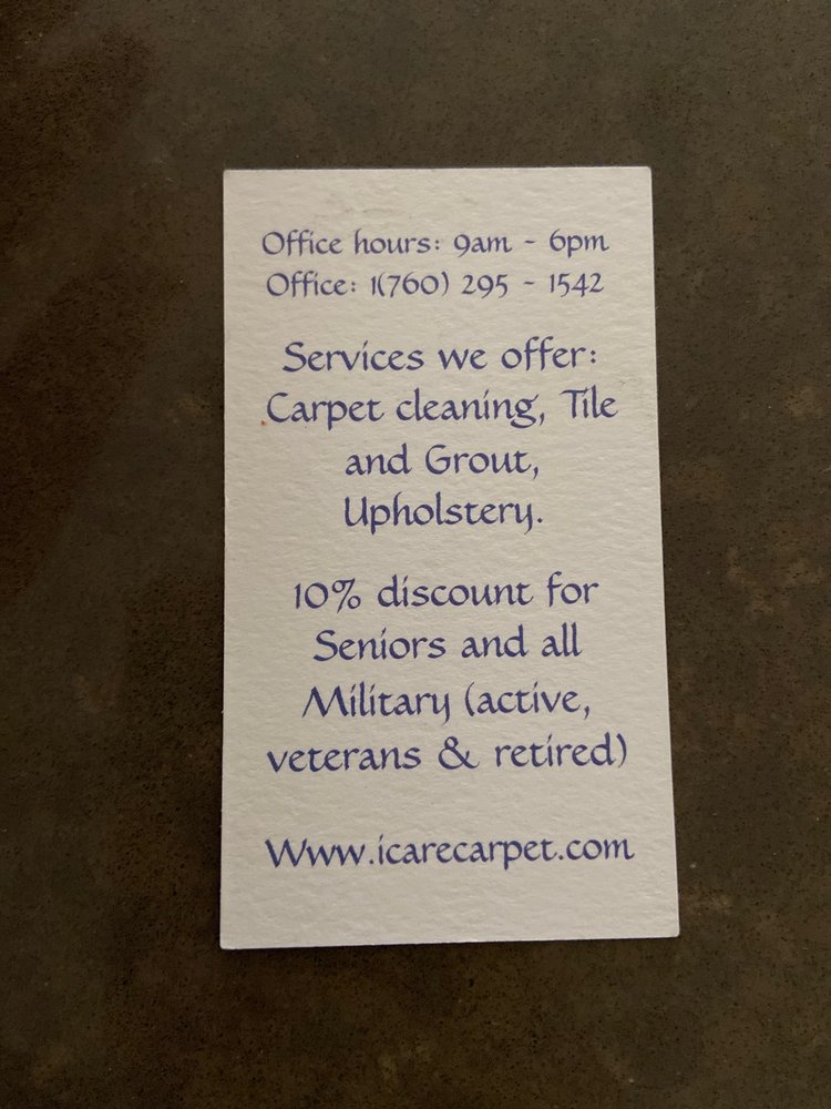 Photo of I Care Carpet Care