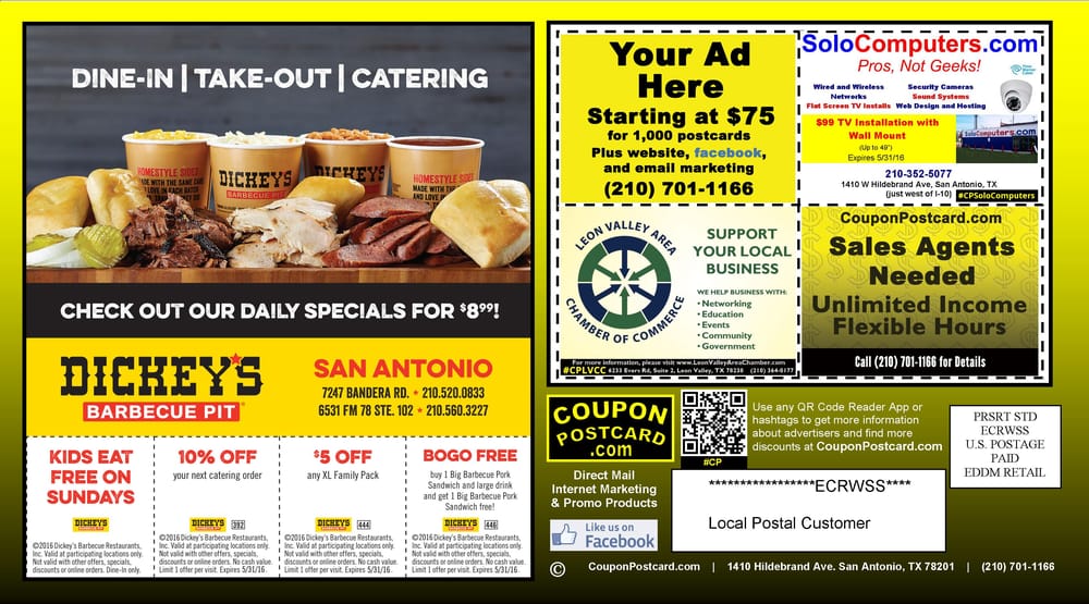 Photo of Coupon Postcard