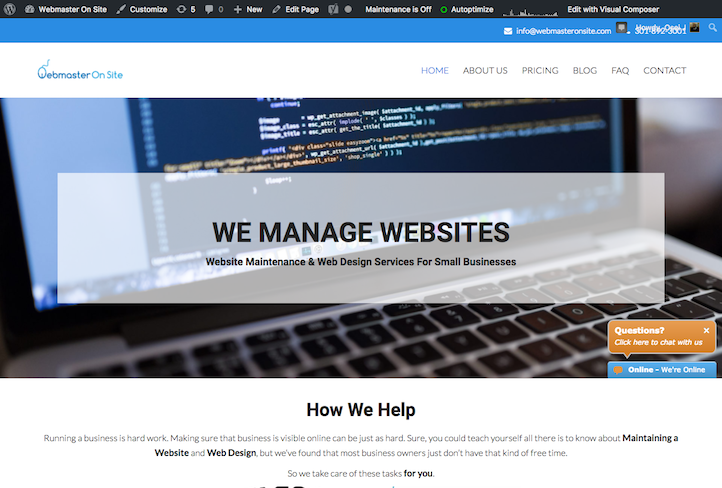 Photo of Webmaster On Site