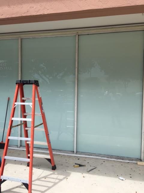 Photo of A Seel Glass and Board Up