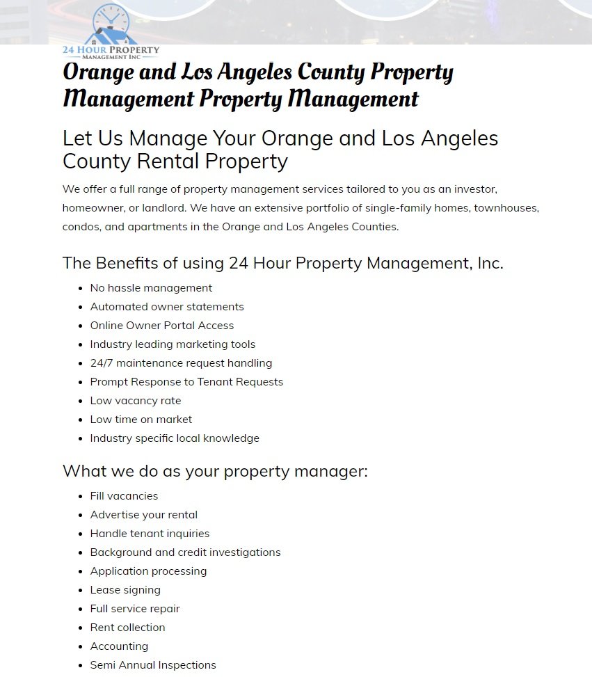 Photo of 24 Hour Property Management