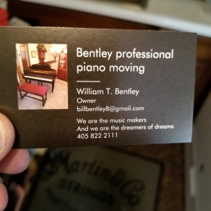 Photo of Bentley professional piano moving