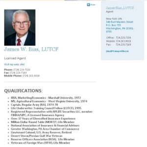 Photo of James (Jim) Bias, Agent -- New York Life Insurance  protect your family's lifestyle and future