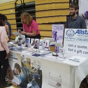 Photo of Tim Todd: Allstate Insurance selling products and servicing clients in 1980s