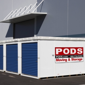 Photo of PODS one of our secure PODS storage centers with a secure storage option