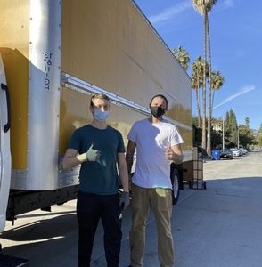 Photo of Yellow Box Trucks Moving