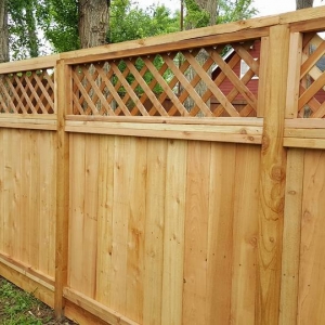 Photo of Timberland Fence, Lawn, and Landscape