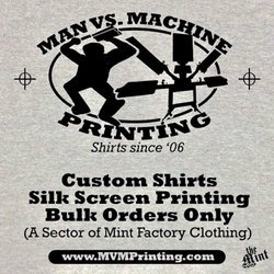 Photo of Man vs Machine Printing