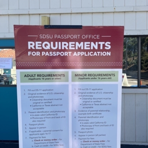 Photo of SDSU Passport Office