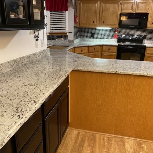 Photo of Mario's Granite Installation