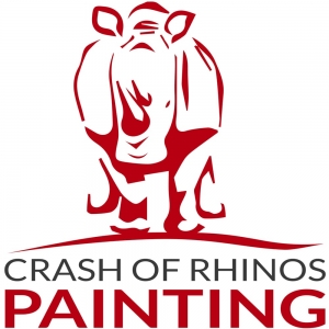 Photo of Crash of Rhinos Painting