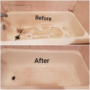 Photo of Tony and Helen Cleaning