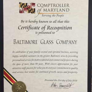 Baltimore Baltimore Glass Co