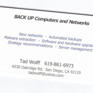 San Diego Back UP Computers