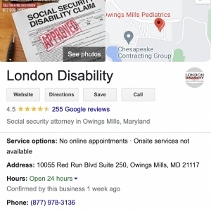 Owings Mills London Disability