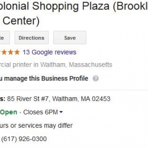 Waltham Brookline Print Center