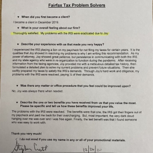 Photo of Fairfax Tax Problem Solvers
